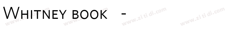 Whitney book 中字体转换